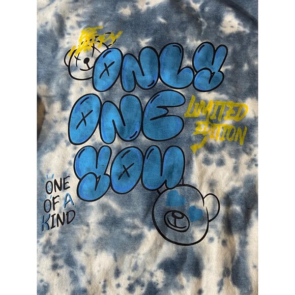 Tie-Dye "Only One You" Limited Edition Sweatshirt 2X On Fire 100% Cotton Blue & - Picture 3 of 9